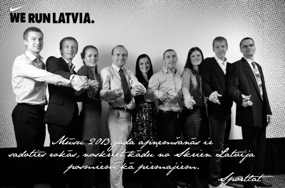 Patiesībā apņemšanās bija: SADODOTIES ROKĀS, NOSKRIET VIENU SKRIEN LATVIJA POSMU KĀ PIRMAJIEM Image